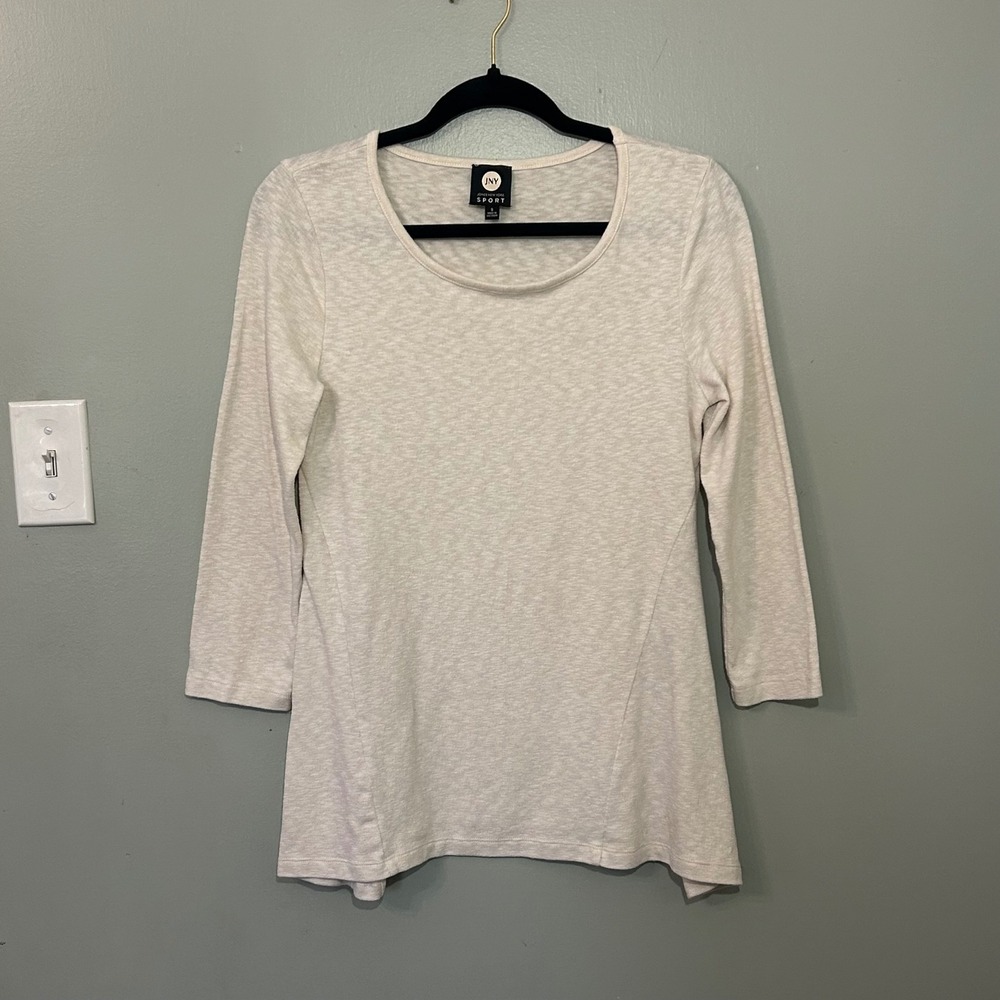 Cozy Chic 3/4 Sleeve Tunic Top Womens Small Scoop Neck - Picture 2 of 9